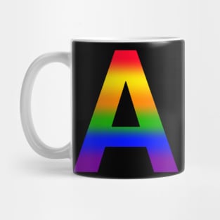 Rainbow Letter A Mug
